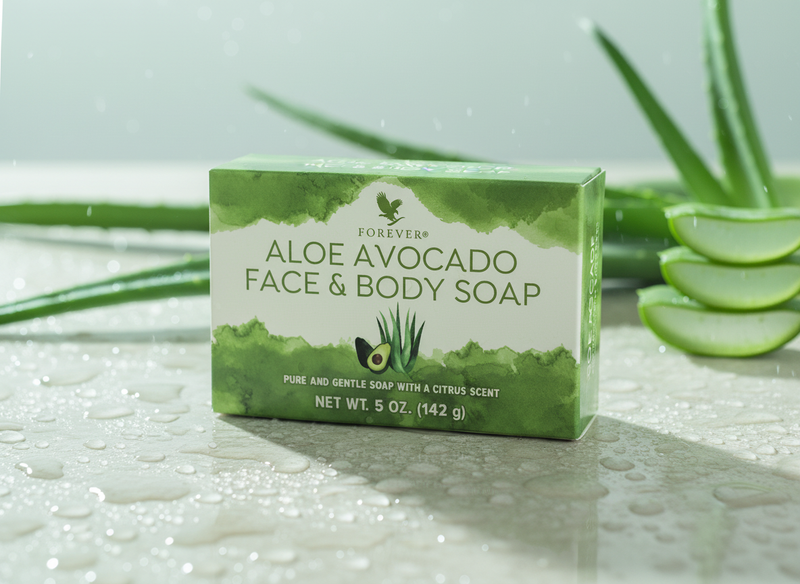 Sabonete Natural de Aloe Vera e Manteiga de Abacate-  Avocado Face & Body Soap